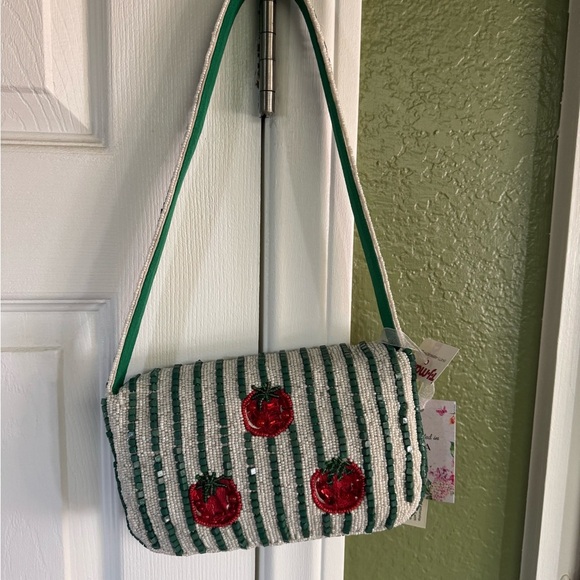 Viral TikTok beaded Sequin Tomato Design Handbag - Picture 4 of 4